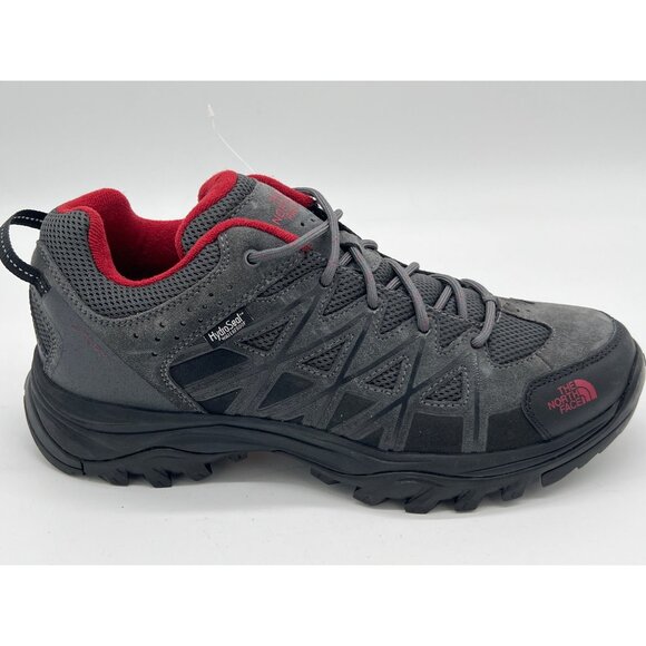 The North Face Mens Size 9 Vibram Sole Hiking Shoe Single Right Gray & Red - Picture 9 of 10